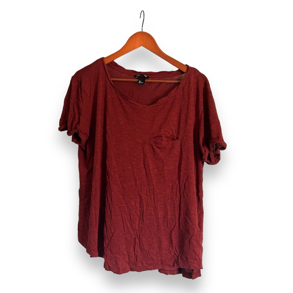 [H&M] Basic Deep Red/Orange Tee